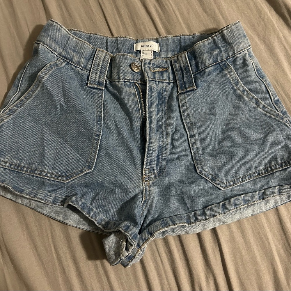 Forever 21 Light Blue Jean Shorts